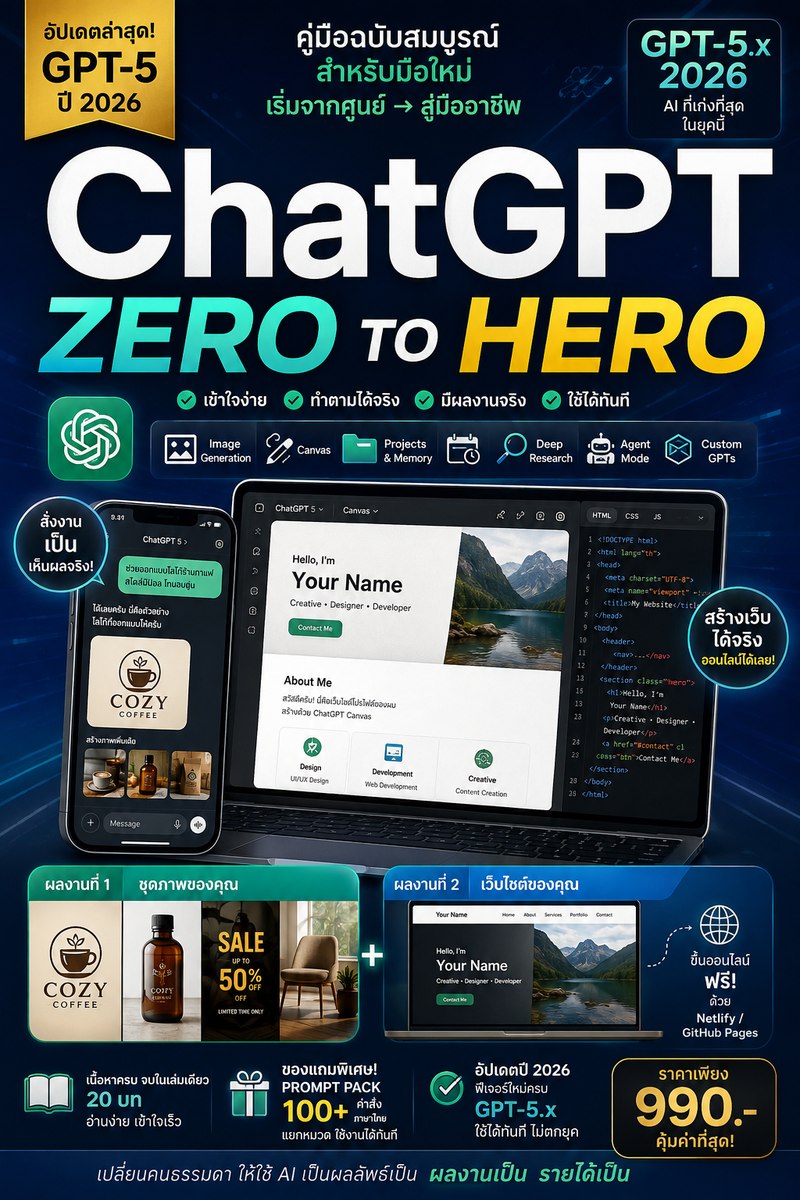 ปกอีบุ๊ก ChatGPT Zero to Hero