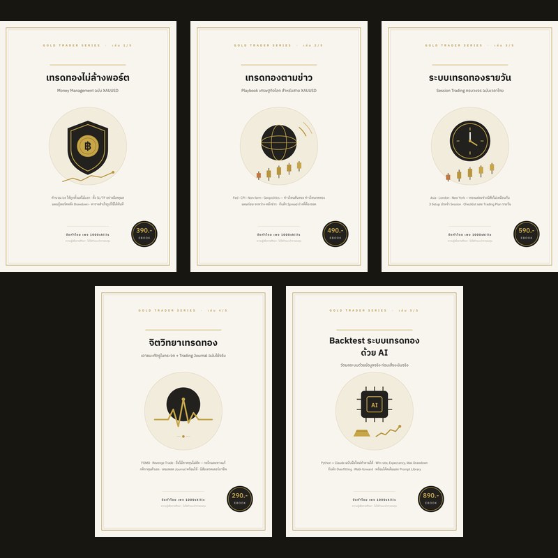 Gold Trader Series — ชุดหนังสือเทรดทอง 5 เล่ม + ของแถม